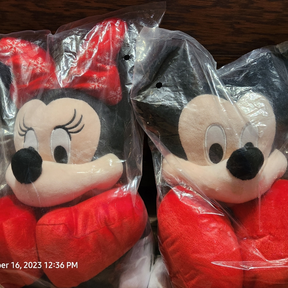 Mickey & Minnie Large Holiday Plush